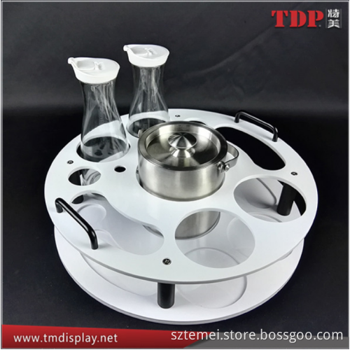 Factory custom Manufacturer 18 Inch White Acrylic Bottle Service Trays - Holds 2 Bottles